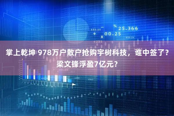 掌上乾坤 978万户散户抢购宇树科技,谁中签了?梁文锋浮盈7亿元?